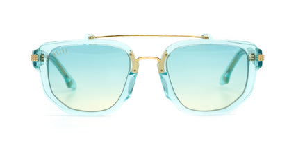 [SECONDE MAIN] 9FIVE Lawrence Tiffany & Gold – Tiffany Gradient Sunglasses