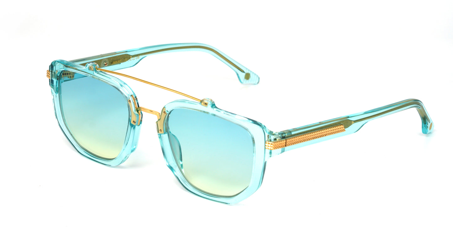 [SECONDE MAIN] 9FIVE Lawrence Tiffany & Gold – Tiffany Gradient Sunglasses