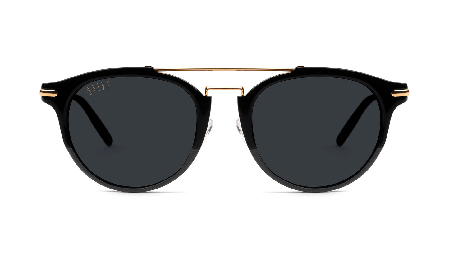 9FIVE Leo Black &amp; Gold Sunglasses