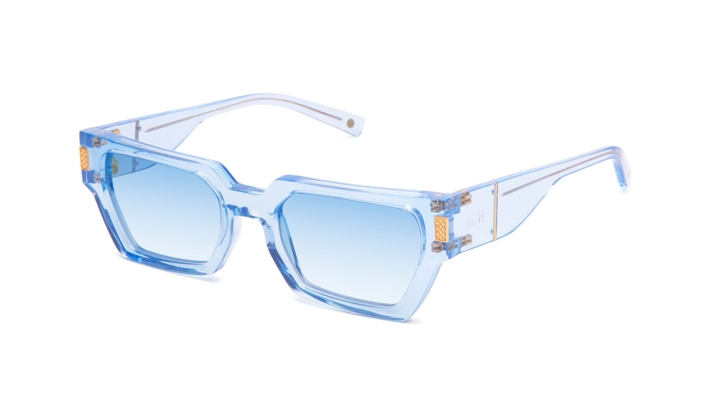 9FIVE Locks Crystal Blue &amp; Gold - Blue Gradient Sunglasses (COLLECTOR)