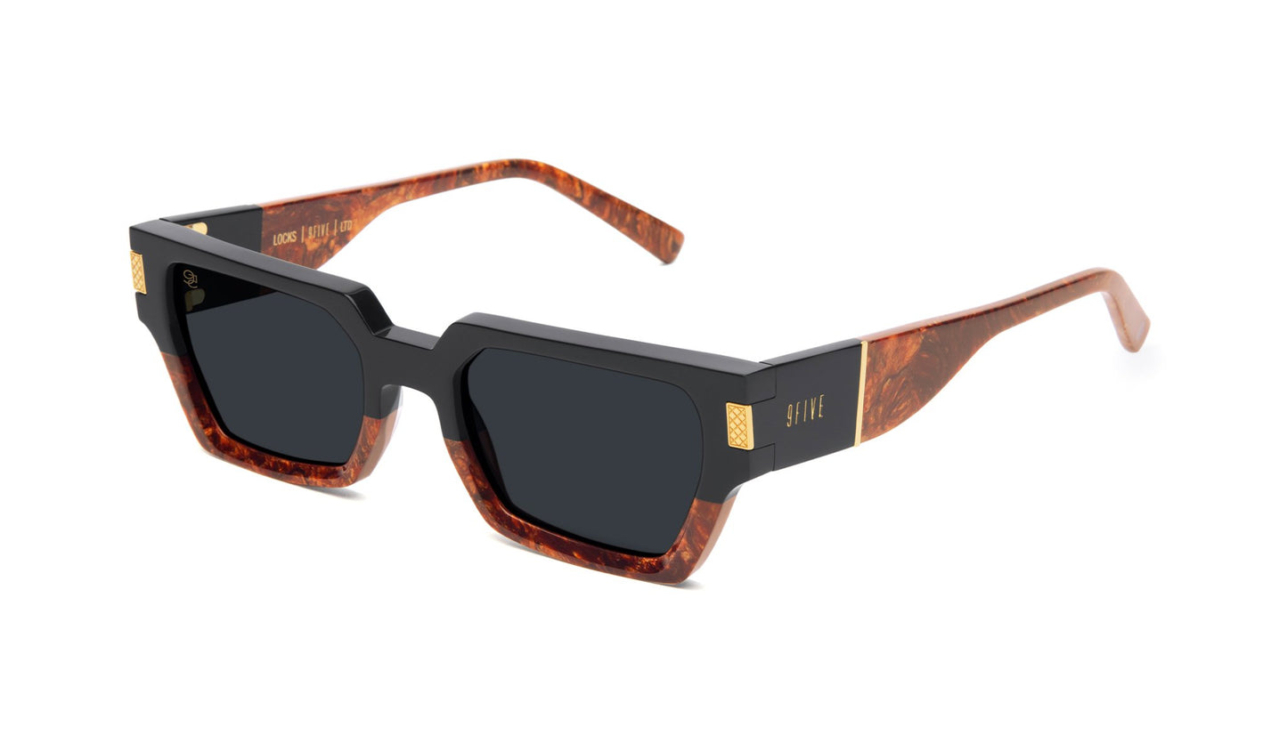 9FIVE Locks Gold Marble Sunglasses