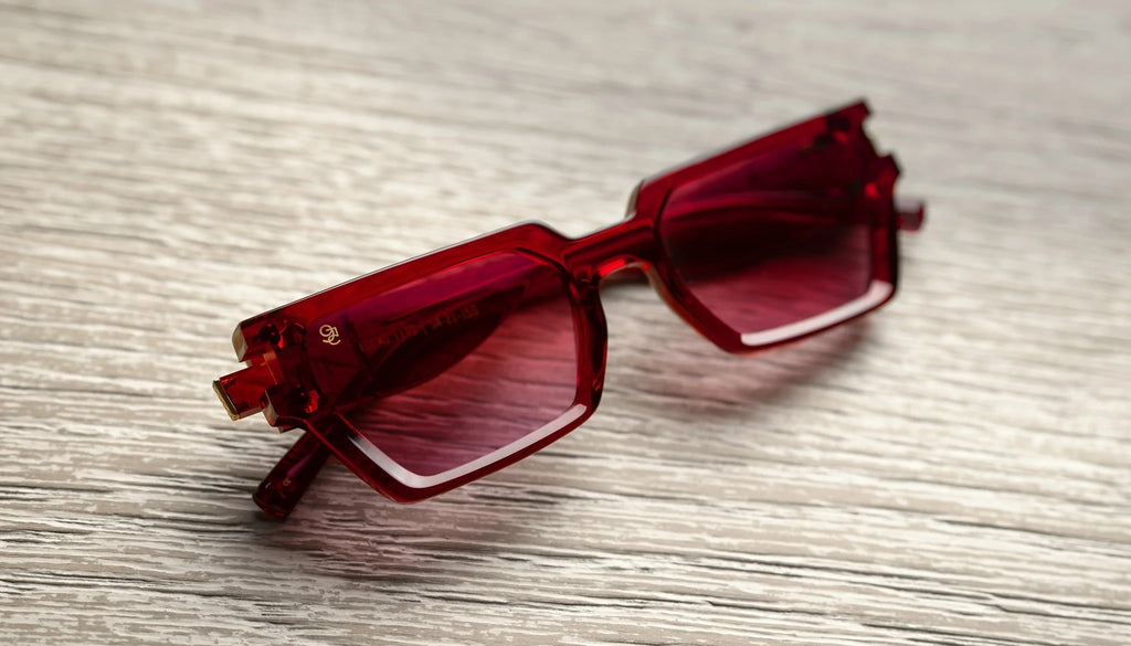 9FIVE Locks Red Ruby & Gold – Gradient Sunglasses - Limited