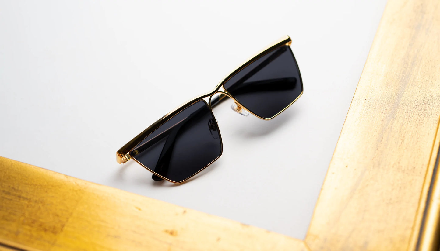 9FIVE Lucia Black &amp; Gold Sunglasses