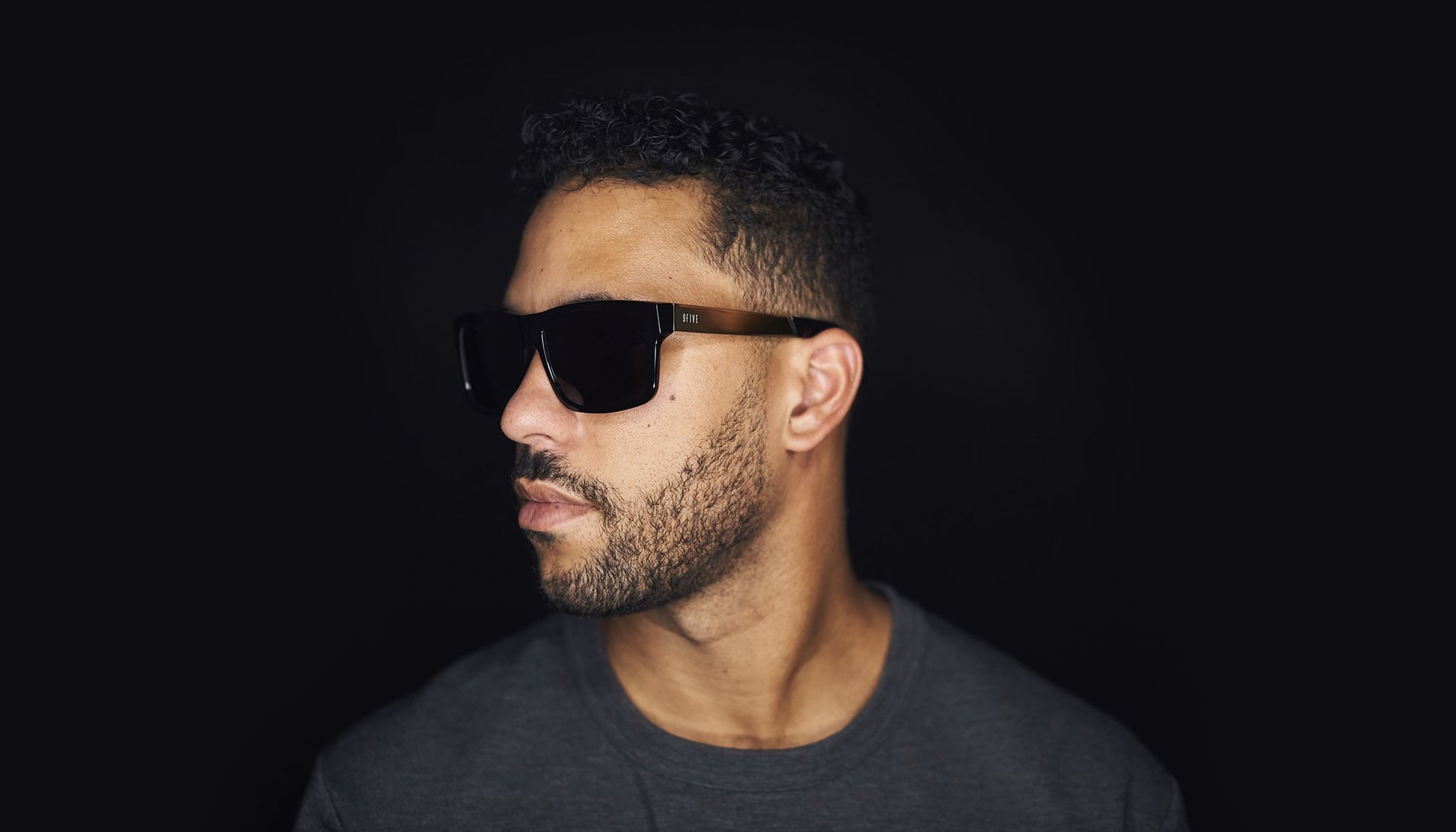 9FIVE Caps LX Black & 24k Gold Sunglasses