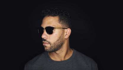 9FIVE Estate Black & 24k Gold Sunglasses