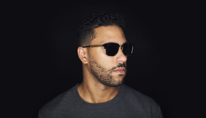 9FIVE Estate Black & 24k Gold Sunglasses