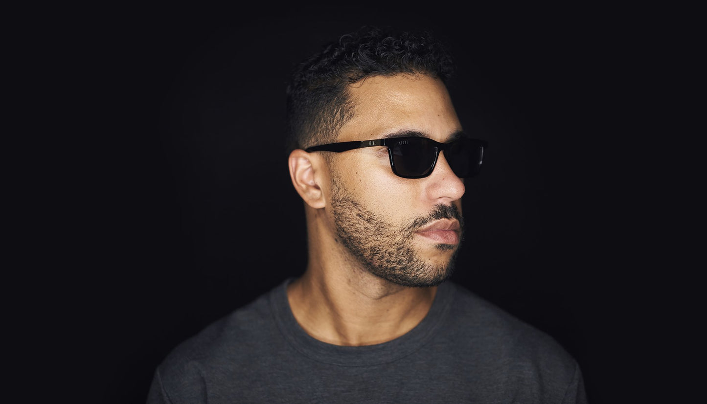 9FIVE La Jolla Black & 24K Gold Sunglasses