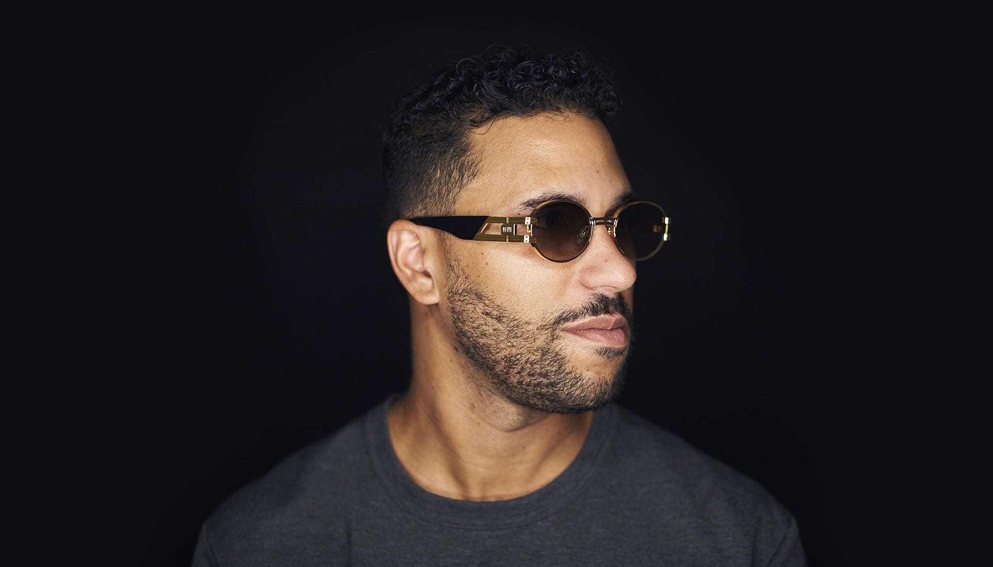 9FIVE St. James Black & 24k Gold - Gradient Sunglasses