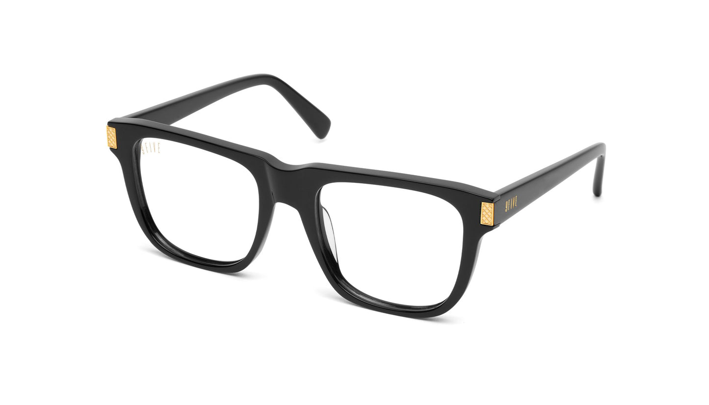 9FIVE Ocean Black &amp; Gold Clear Lens Glasses