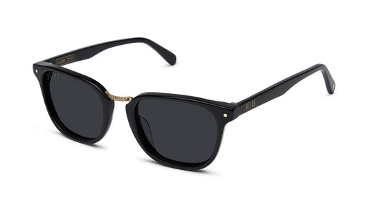 9FIVE Olson Black & 24K Gold Sunglasses