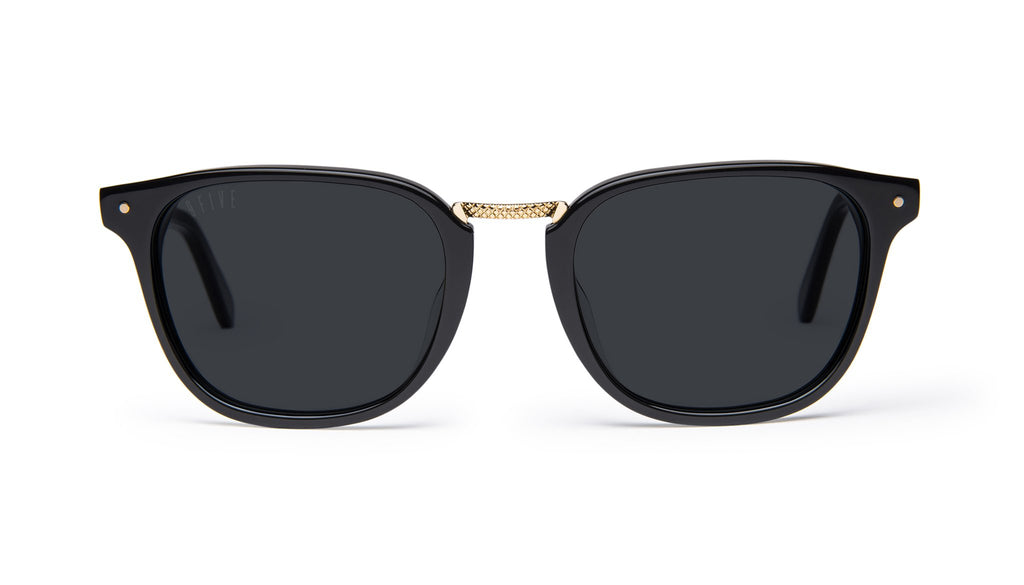 9FIVE Olson Black & 24K Gold Sunglasses