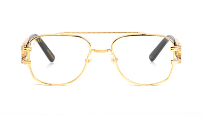 9FIVE Royals Black &amp; Gold Clear Lens Glasses