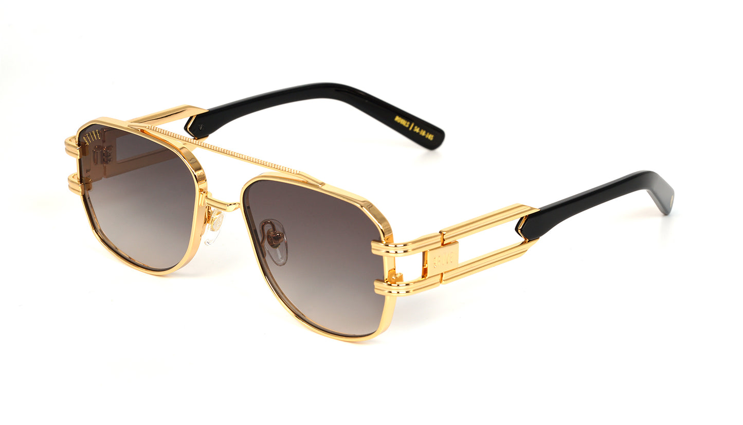 9FIVE Royals Black &amp; Gold – Gradient Sunglasses