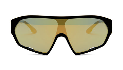 [SECOND HAND] 9FIVE Shields Black - Gold Mirror Lens