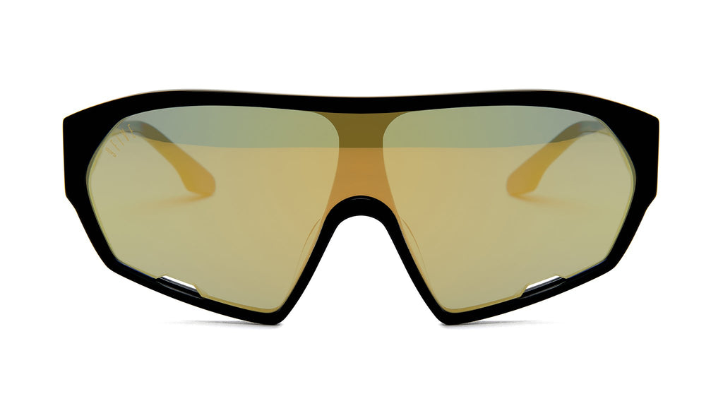 9FIVE Shields Black - Gold Mirror Lens