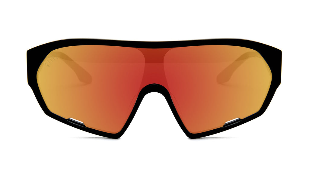 9FIVE Shields Black - Red/Orange Mirror Lens
