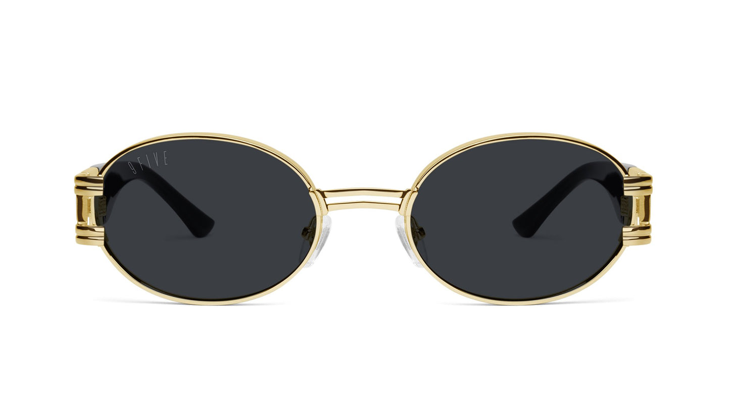 9FIVE St. James Black & 24k Gold Sunglasses