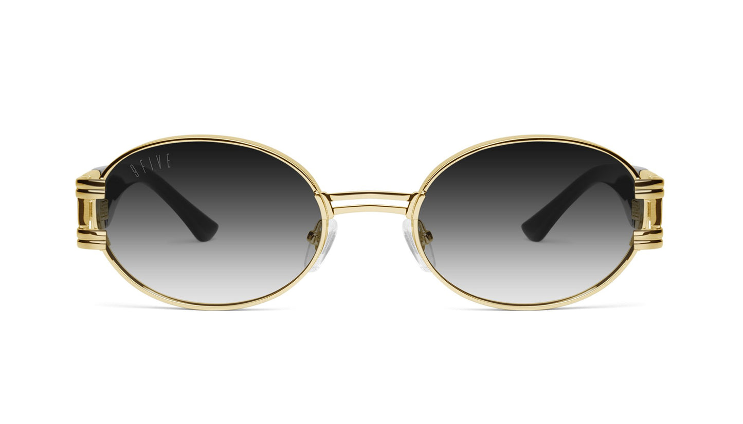 9FIVE St. James Black & 24k Gold - Gradient Sunglasses