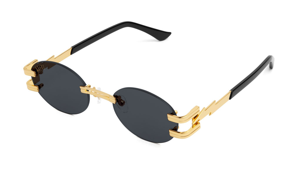 9FIVE St. James Bolt - Lite Black & Gold Sunglasses