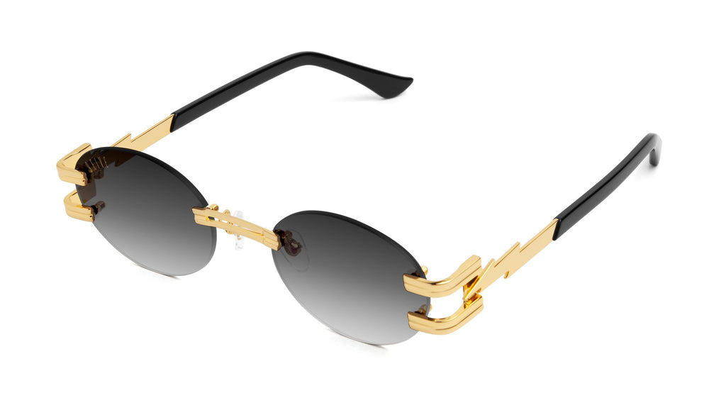 ⚡9FIVE St. James Bolt⚡ Lite Black & Gold - Gradient Sunglasses