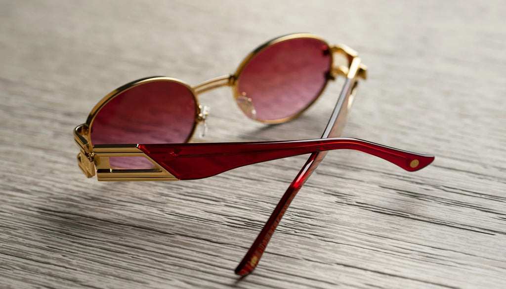 9FIVE St. James Red Ruby & Gold – Gradient Sunglasses - Limited