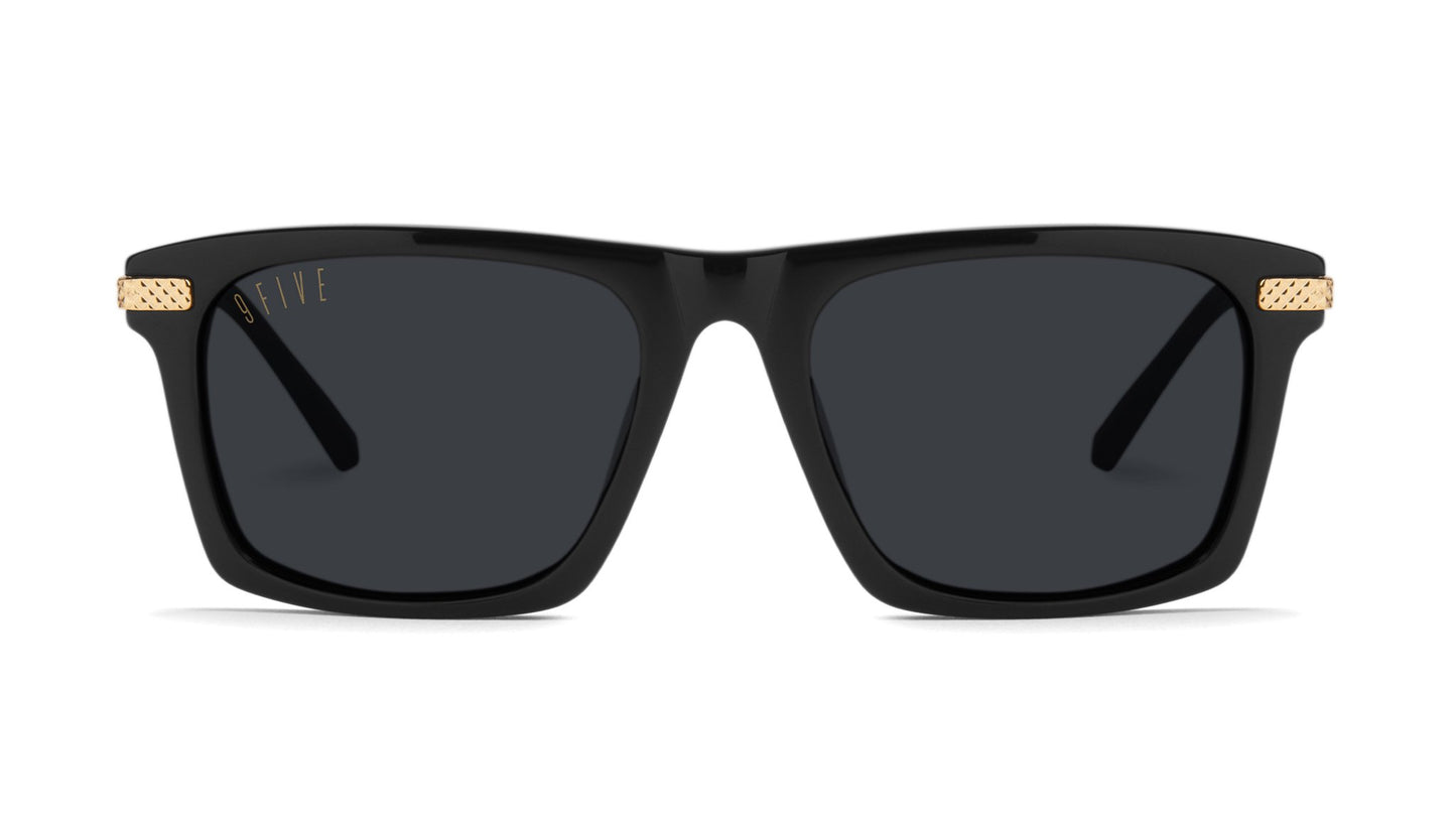 9FIVE Three Black &amp; Gold Sunglasses