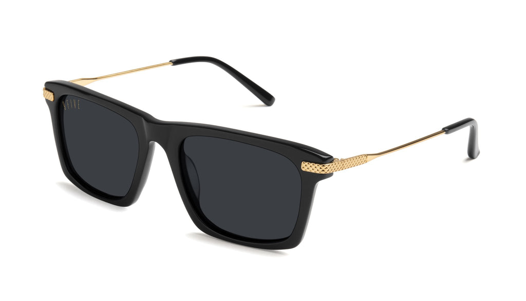 9FIVE Three Black & Gold Sunglasses