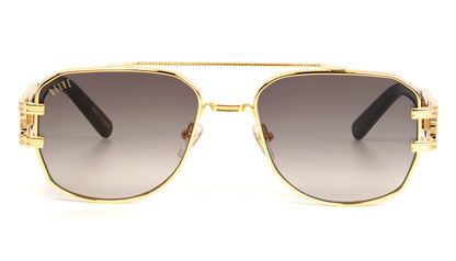 9FIVE Royals XL Black &amp; Gold – Gradient Sunglasses