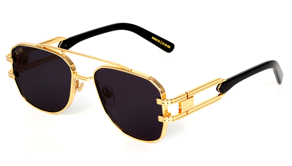 9FIVE Royals XL Black & Gold Sunglasses