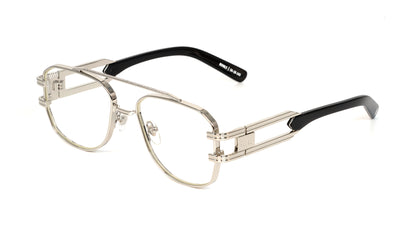 9FIVE Royals Black &amp; Platinum Clear Lens Glasses