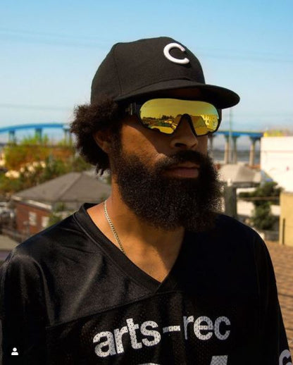 [SECOND HAND] 9FIVE Shields Black - Gold Mirror Lens